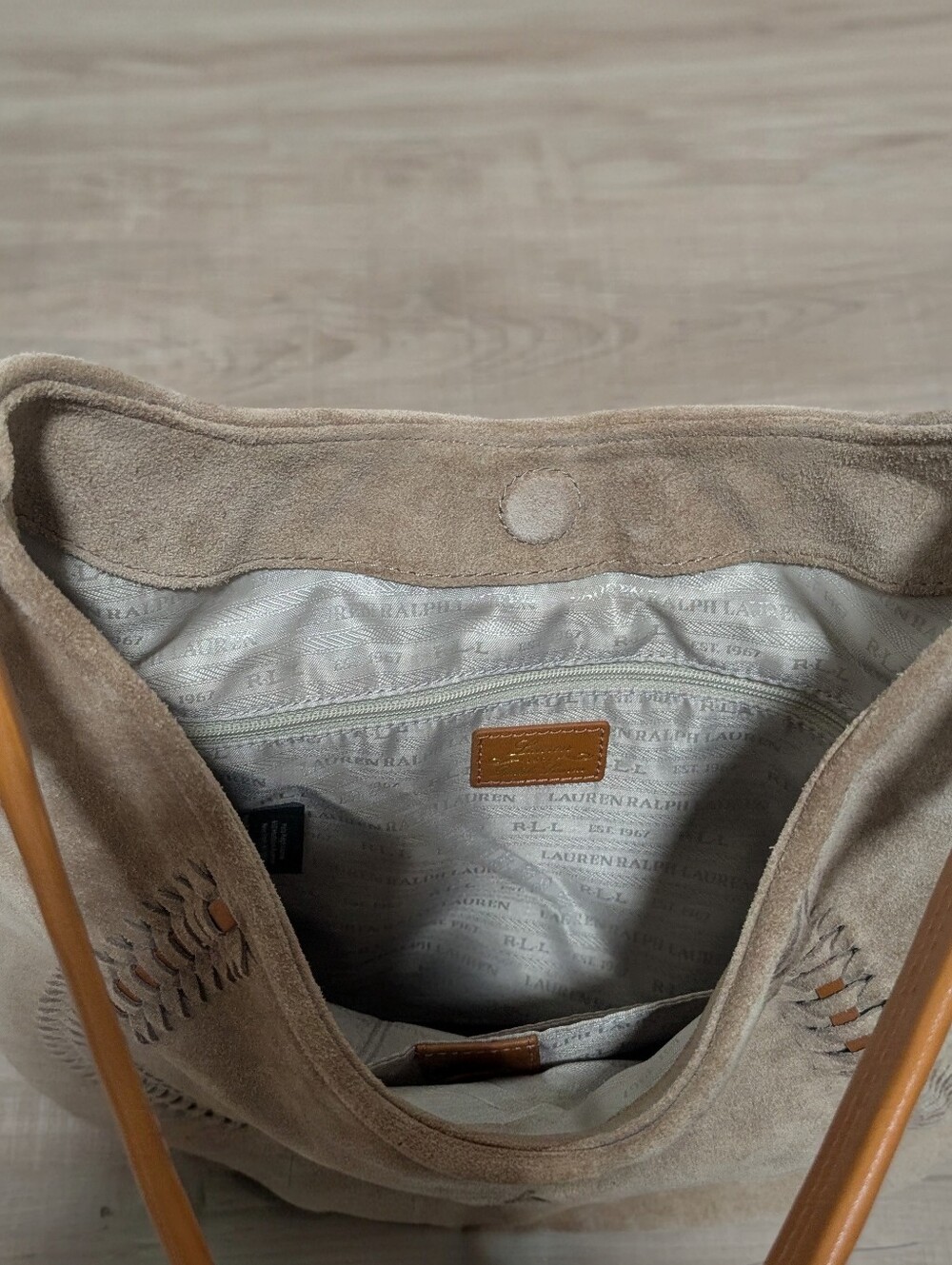 Ralph Lauren Indian Cover Suede Hobo Shoulder Bag - Picture 4 of 6